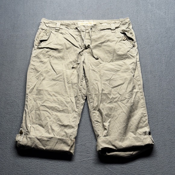 J. Crew Pants - J. Crew Chino City Fit Pants Womens 10 Khaki Tan Cotton Cropped Cuffed Capris